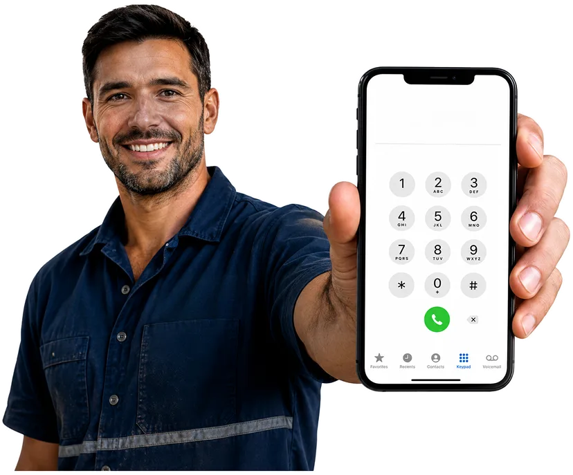 Our plumber taking a booking call for Zetland