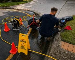 On-site drain inspection at a Zetland property